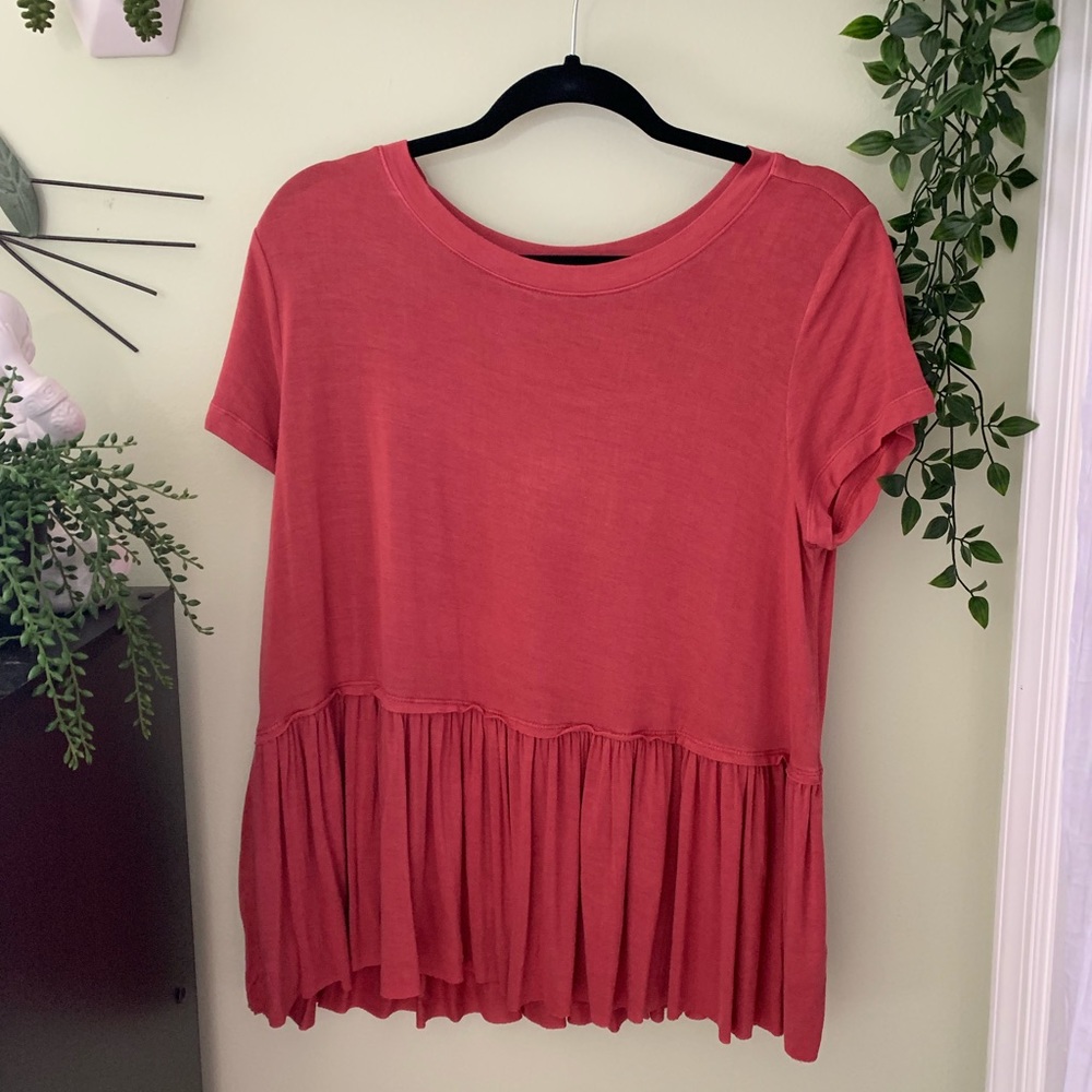 oversized peplum style t-shirt